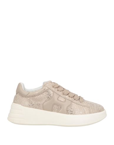 Hogan Woman Sneakers Beige Size 8 Leather In Beige