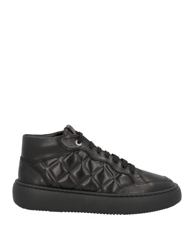 Baldinini Man Sneakers Black Size 7 Calfskin In Black