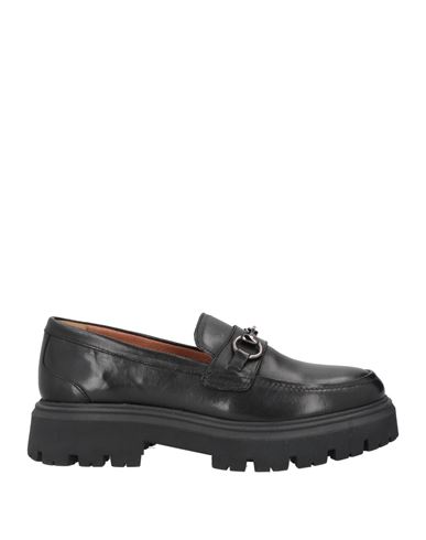 Gioseppo Woman Loafers Black Size 9.5 Leather