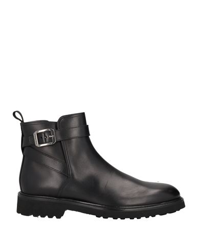 Baldinini Man Ankle Boots Black Size 8 Calfskin In Black