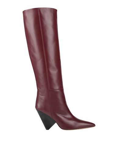 Isabel Marant Woman Boot Burgundy Size 8 Calfskin In Red