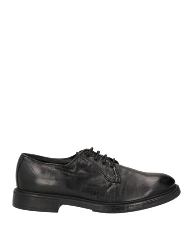 Baldinini Man Lace-up Shoes Black Size 9 Leather In Black