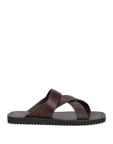 Valentino Garavani Man Sandals Chocolate Brown Size 9 Leather