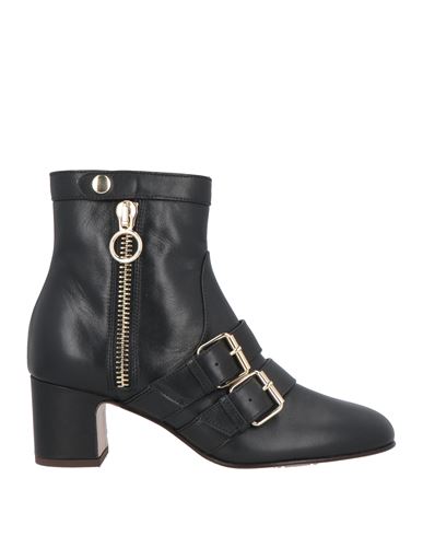 Relac Woman Ankle Boots Black Size 9 Leather In Black