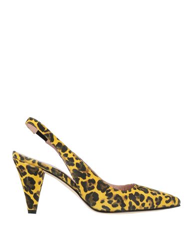 Riccardo Cartillone Woman Pumps Yellow Size 8 Leather In Yellow