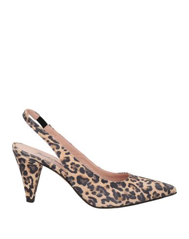 Riccardo Cartillone Woman Pumps Beige Size 11 Leather In Beige