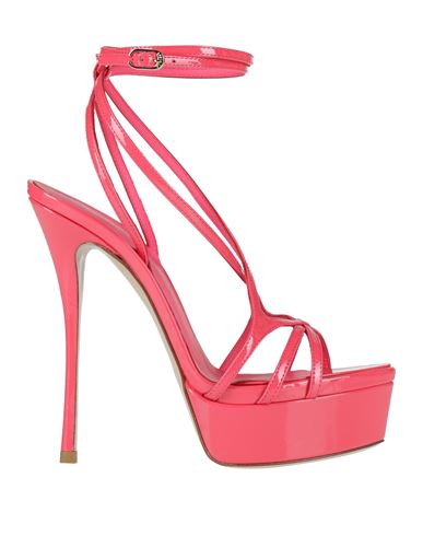 Le Silla Woman Sandals Fuchsia Size 8 Calfskin In Pink