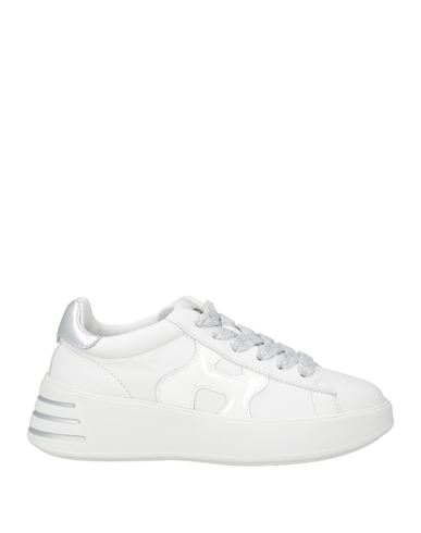 Hogan Rebel Lace-up Sneakers With Shiny Side Detail In White