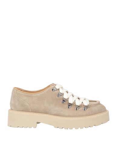 Doucal's Woman Lace-up Shoes Light Grey Size 7.5 Leather In Grey