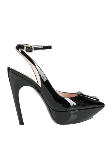 ROGER VIVIER ROGER VIVIER WOMAN PUMPS BLACK SIZE 8 LEATHER 