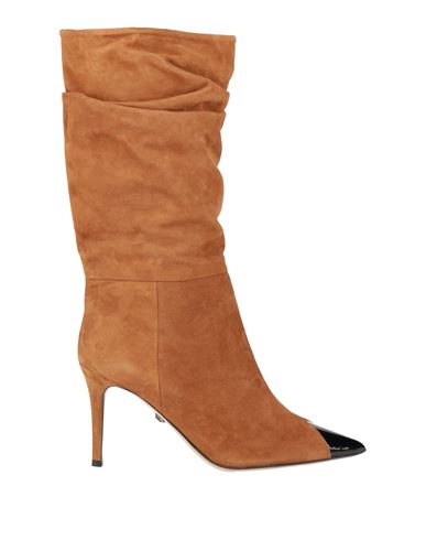 Ilio Smeraldo Woman Boot Tan Size 7 Leather In Brown