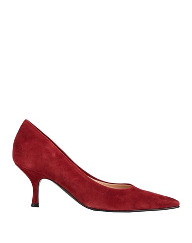 Fabrica Veneta Woman Pumps Brick Red Size 11 Leather In Red