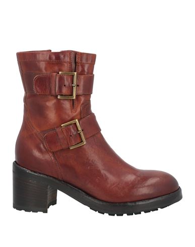 La Bottega Di Lisa Woman Ankle Boots Brown Size 8 Leather In Brown