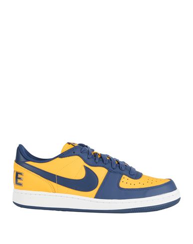 Nike Man Sneakers Mandarin Size 9 Leather In Mandarin