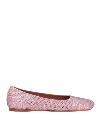 AMINA MUADDI AMINA MUADDI WOMAN BALLET FLATS PINK SIZE 8 TEXTILE FIBERS 
