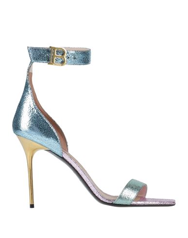Balmain Woman Sandals Light Blue Size 6 Calfskin