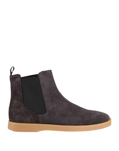 Baldinini Man Ankle Boots Lead Size 7 Leather In Grey