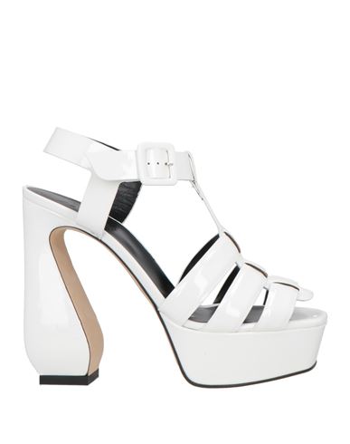 SI ROSSI BY SERGIO ROSSI SI ROSSI BY SERGIO ROSSI WOMAN SANDALS WHITE SIZE 8 LEATHER 