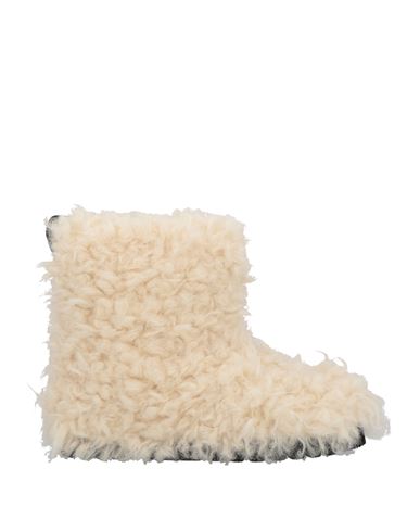 Maje Woman Ankle Boots Ivory Size 8 Textile Fibers In White