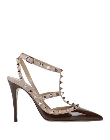 Valentino Garavani Woman Pumps Dark Brown Size 7.5 Leather
