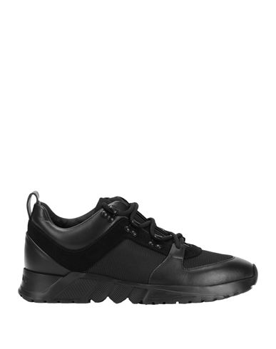 Giorgio Armani Man Sneakers Black Size 9 Calfskin In Black