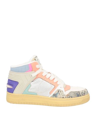 Philippe Model Woman Sneakers Salmon Pink Size 10 Textile Fibers, Leather In Pink