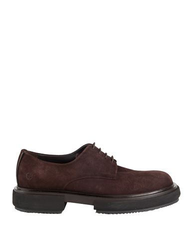 Giorgio Armani Man Lace-up Shoes Dark Brown Size 9 Goat Skin In Brown