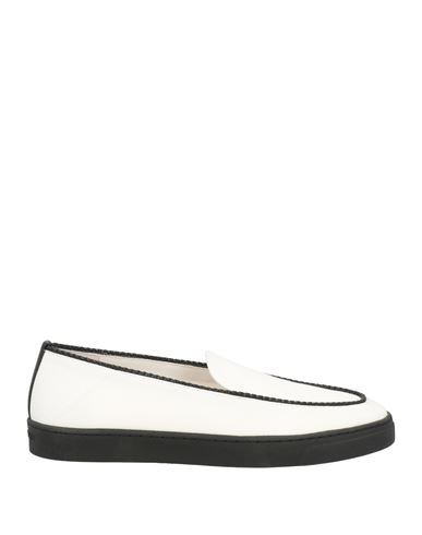 Giorgio Armani Woman Loafers White Size 8 Textile Fibers, Leather In White