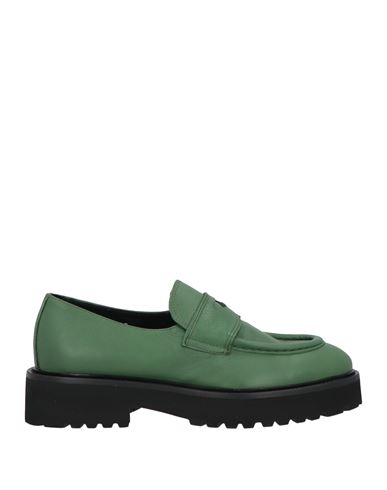 Doucal's Woman Loafers Green Size 10 Leather In Green