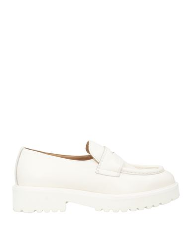 Doucal's Woman Loafers Cream Size 8 Leather In White