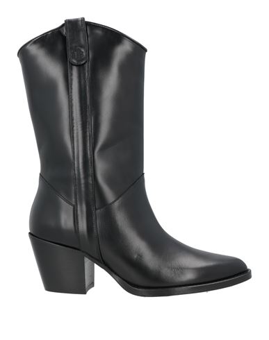 Maje Woman Ankle Boots Black Size 8 Leather In Black