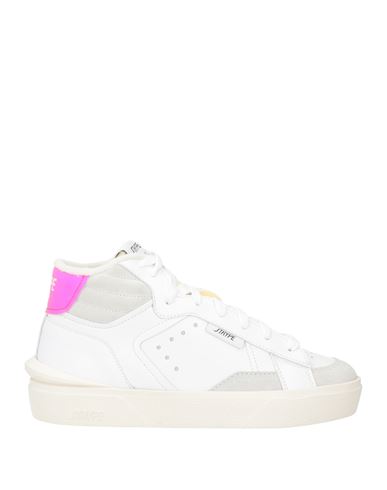 Strype Woman Sneakers White Size 9 Leather In White