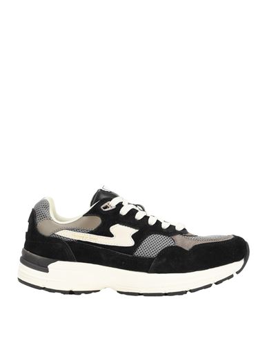 S.w.c Stepney Workers Club S. W.c Stepney Workers Club Man Sneakers Black Size 7 Leather, Textile Fibers