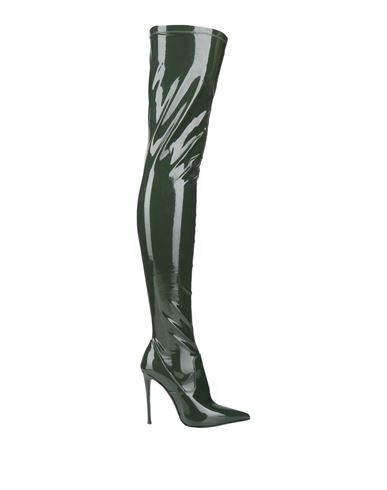 Le Silla Woman Boot Dark Green Size 5 Leather In Green