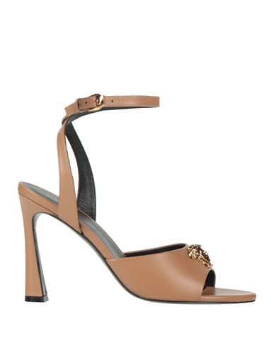Versace Woman Sandals Sand Size 10 Calfskin