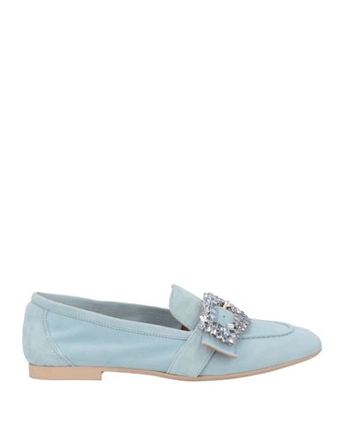 Shop Gio+ Woman Loafers Sky Blue Size 8 Leather