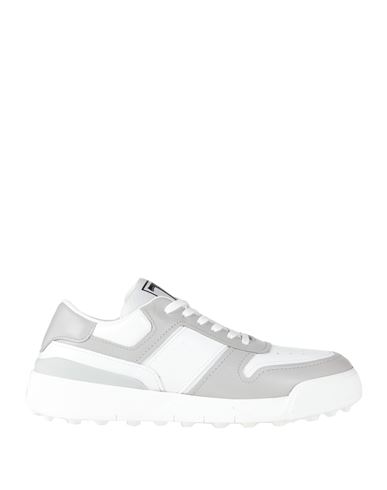 Tod's Man Sneakers Light Grey Size 7.5 Leather In Grey