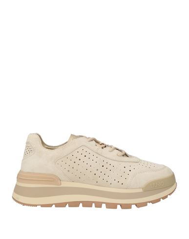 Liu •jo Woman Sneakers Beige Size 11 Leather In Beige