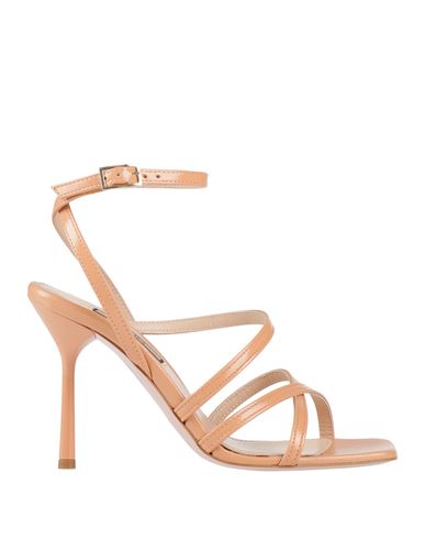 Liu •jo Woman Sandals Apricot Size 8 Leather In Orange