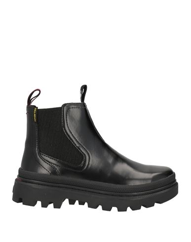 Palladium Woman Ankle Boots Black Size 7 Leather In Black