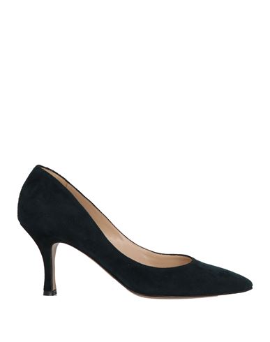 Antonio Barbato Woman Pumps Midnight Blue Size 6.5 Leather In Blue