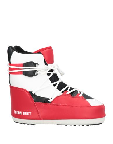 Moon Boot Woman Ankle Boots Red Size 6-7 Textile Fibers In Red