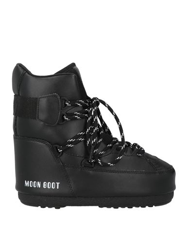 Moon Boot Woman Ankle Boots Black Size 6-7 Textile Fibers In Black