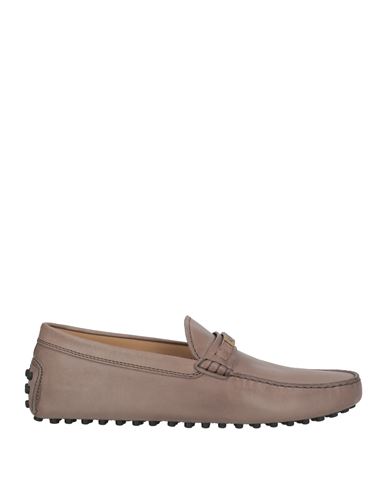 Tod's Man Loafers Taupe Size 7.5 Leather