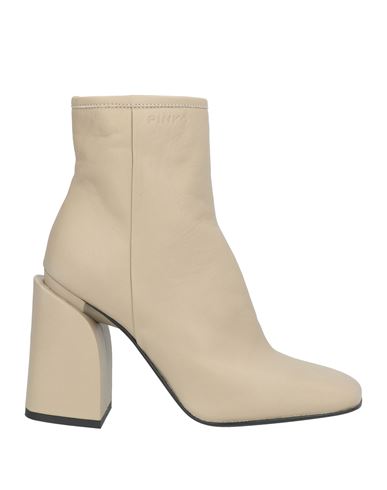 Pinko Woman Ankle Boots Sand Size 7 Leather In Beige
