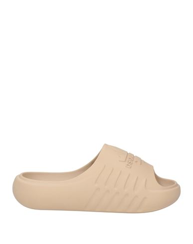 Dsquared2 Logo-embossed Flatform Slides In Beige