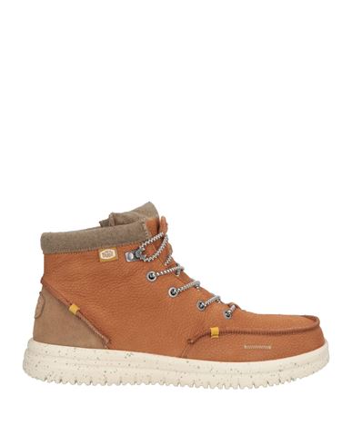 Hey Dude Man Ankle Boots Tan Size 9 Leather In Brown