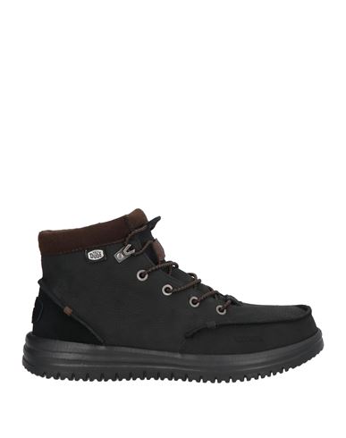Hey Dude Man Ankle Boots Steel Grey Size 9 Leather In Grey