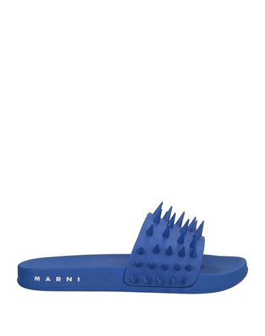 Marni Man Sandals Blue Size Xl Rubber In Blue