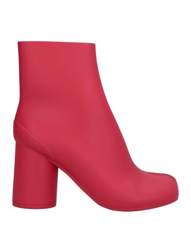 Maison Margiela Woman Ankle Boots Red Size 6 Soft Leather In Red